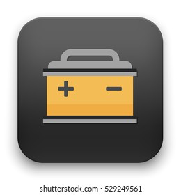 flat Vector icon - illustration of Car Battery icon