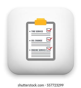 flat Vector icon - illustration of car maintenance list icon