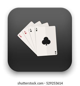 flat Vector icon - illustration of cards icon