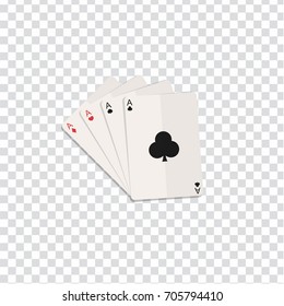 flat Vector icon - illustration of cards icon