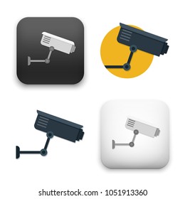 flat Vector icon - illustration of CCTV Video Surveillance Camera icon