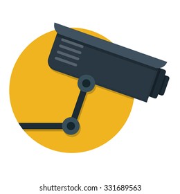 flat Vector icon - illustration of CCTV Video Surveillance Camera icon