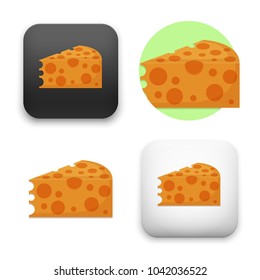 flat Vector icon - illustration of cheese icon