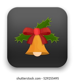 flat Vector icon - illustration of Christmas bells icon