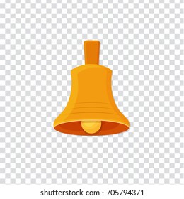 flat Vector icon - illustration of christmas golden bell icon