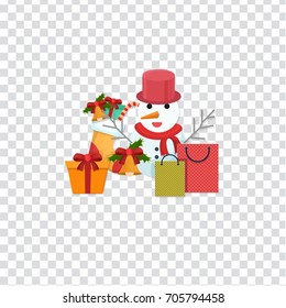 flat Vector icon - illustration of christmas background