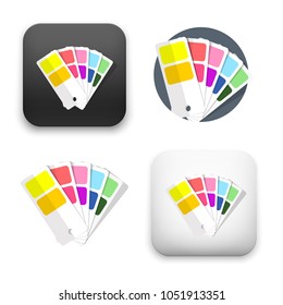 flat Vector icon - illustration of Color guide icon