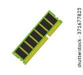 flat Vector icon - illustration of computer memory icon isolated on white