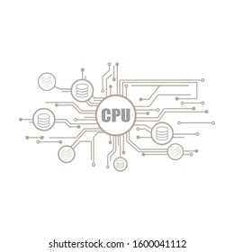 flat Vector icon - illustration of computer network icon isolated on white