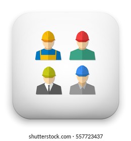 flat Vector icon - illustration of Construction workers icon