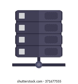 flat Vector icon - illustration of Database icon isolated on white
