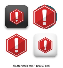 flat Vector icon - illustration of exclamation mark icon