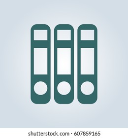 flat Vector icon - illustration of files icon isolated on white