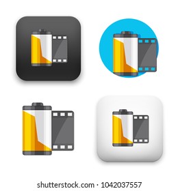 Flat Vector Icon - Illustration Of Film Icon