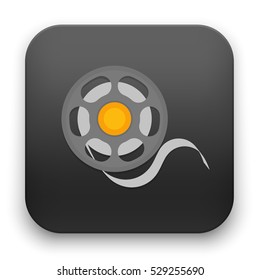 flat Vector icon - illustration of filmstrip icon