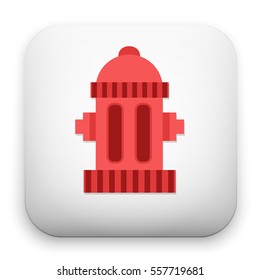 flat Vector icon - illustration of fire hydrant icon