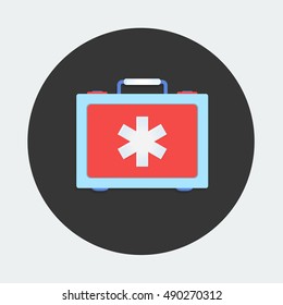 flat Vector icon - illustration of first aid icon