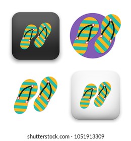 flat Vector icon - illustration of flip flop icon