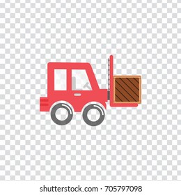 flat Vector icon - illustration of forklift icon