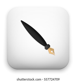 flat Vector icon - illustration of fountain pen icon