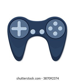 flat Vector icon - illustration of game controller icon isolated on white