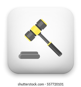 flat Vector icon - illustration of Gavel icon