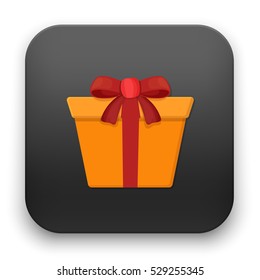 flat Vector icon - illustration of gift box icon
