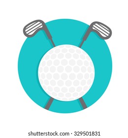 flat Vector icon - illustration of golf icon isolated on white