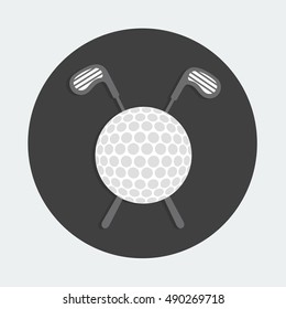 flat Vector icon - illustration of golf icon