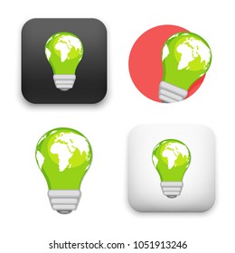 flat Vector icon - illustration of Green energy icon