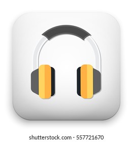 flat Vector icon - illustration of Headphones icon