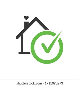 Flat vector icon illustration of Home Loan Approved