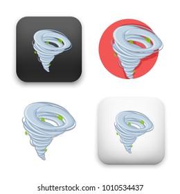 flat Vector icon - illustration of hurricane icon