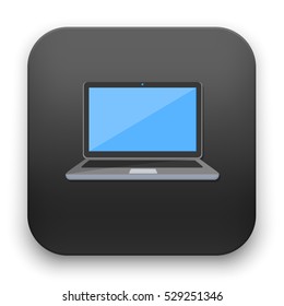 flat Vector icon - illustration of laptop icon