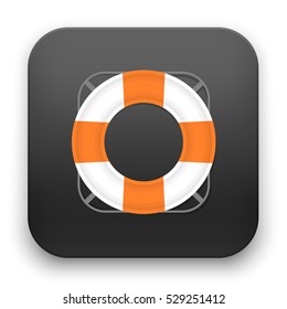 flat Vector icon - illustration of lifeguard icon