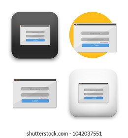 flat Vector icon - illustration of login icon