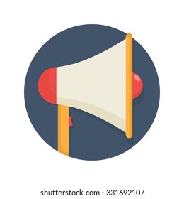 flat Vector icon - illustration of Megaphone icon isolated on white