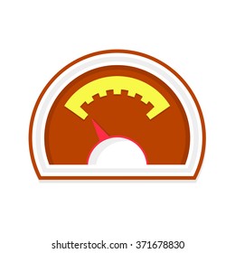 flat Vector icon - illustration of meter icon isolated on white