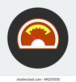 flat Vector icon - illustration of meter icon