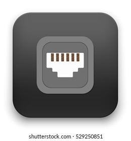 flat Vector icon - illustration of Network socket icon