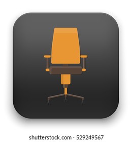 flat Vector icon - illustration of office chair icon