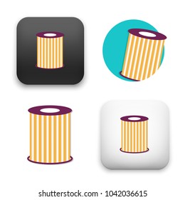 Flat Vector Icon - Illustration Of Oil Filter Icon