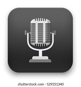 flat Vector icon - illustration of Old microphone icon