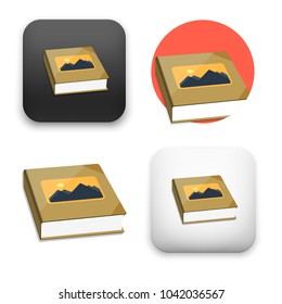 Flat Vector Icon - Illustration Of Photo Album Icon