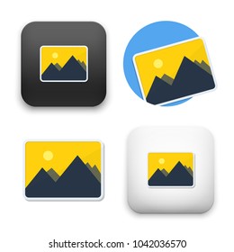 Flat Vector Icon - Illustration Of Photo Album Icon