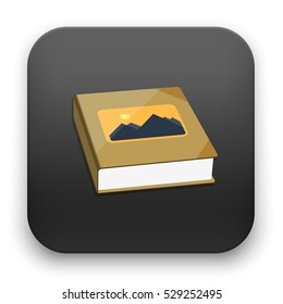 flat Vector icon - illustration of photo album icon
