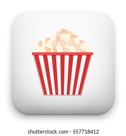 flat Vector icon - illustration of Popcorn icon