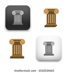 flat Vector icon - illustration of roman column icon