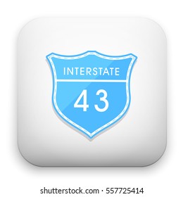 flat Vector icon - illustration of route sign