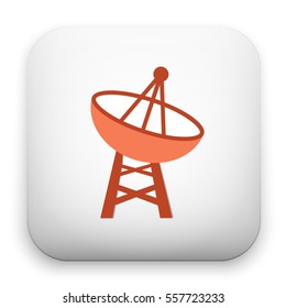 flat Vector icon - illustration of satellite dish icon